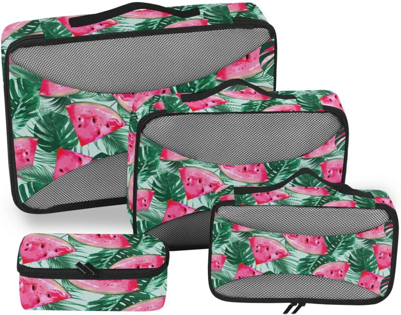 Travel Cubes for Packing Set of 4 Luggage Organizer Travel Cubes for Packing Women Pcking Cubes Tropical Watermelons