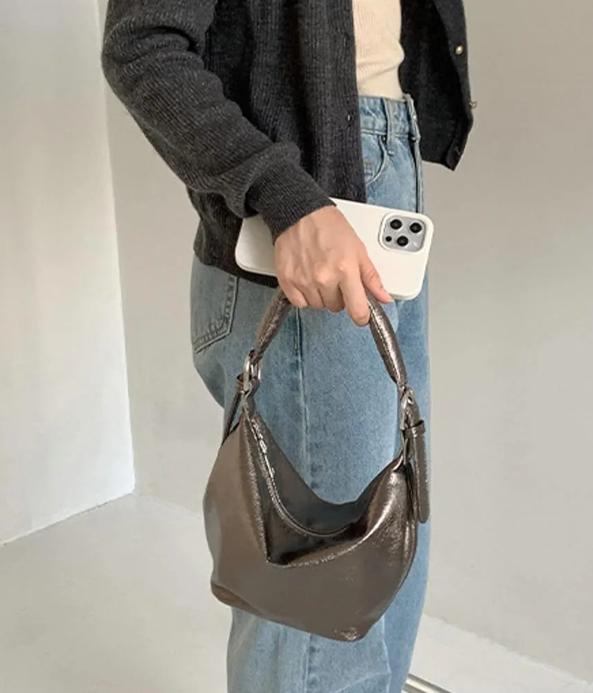 Trendy Hobo Bag for Women PU Leather Casual Underarm Shoulder Bag Portable Lightweight Purse Handbag
