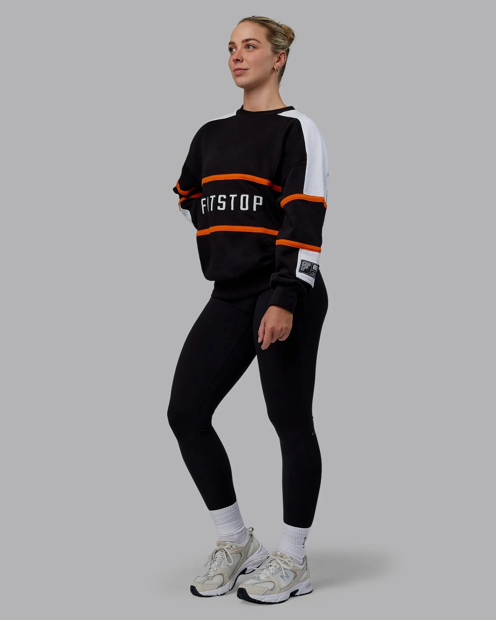 Unisex Fitstop Move More Sweater Oversize - Black-White