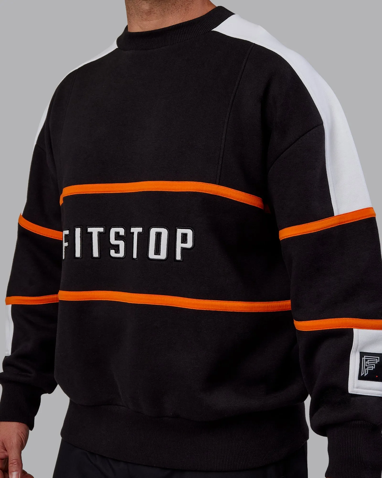 Unisex Fitstop Move More Sweater Oversize - Black-White