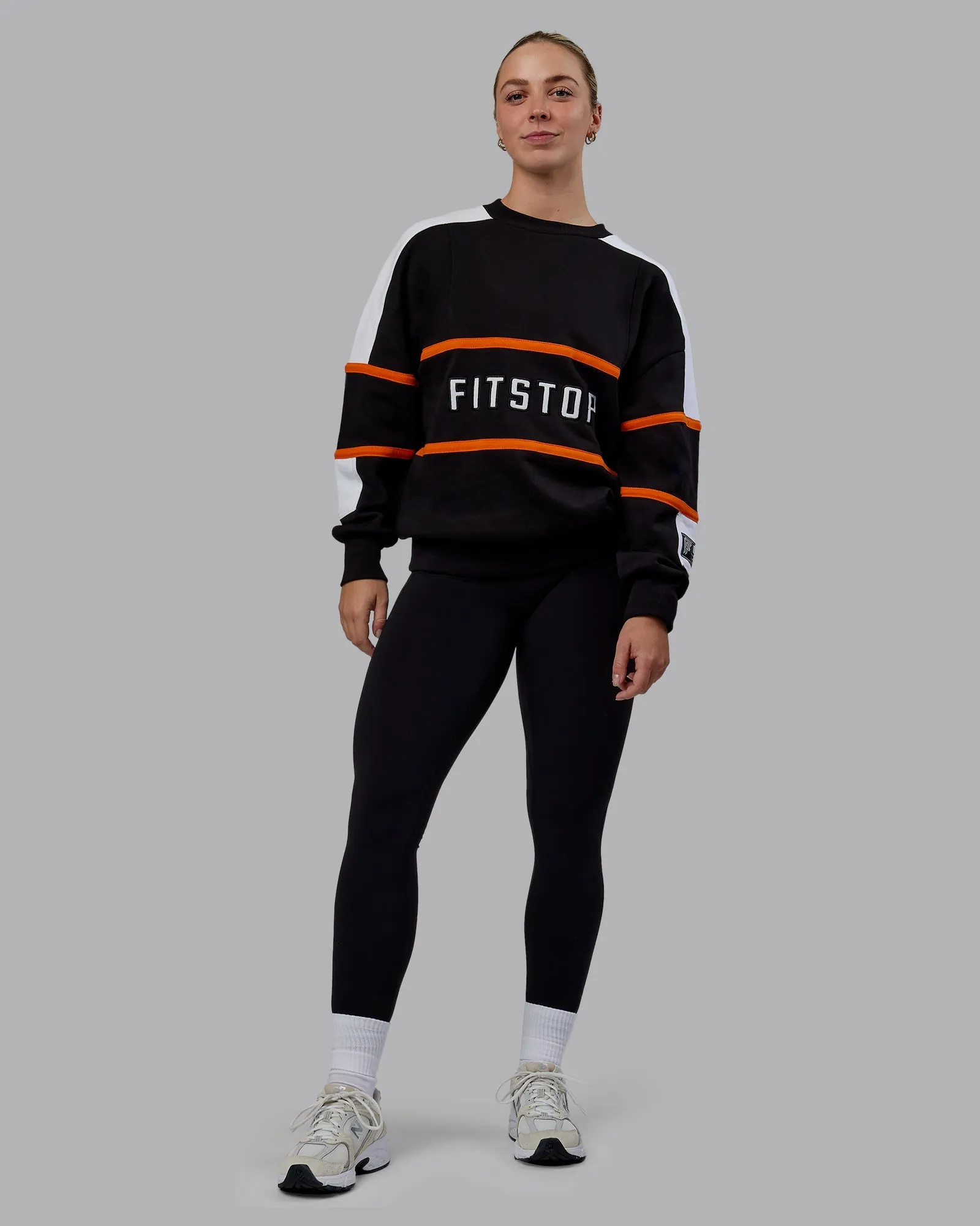 Unisex Fitstop Move More Sweater Oversize - Black-White