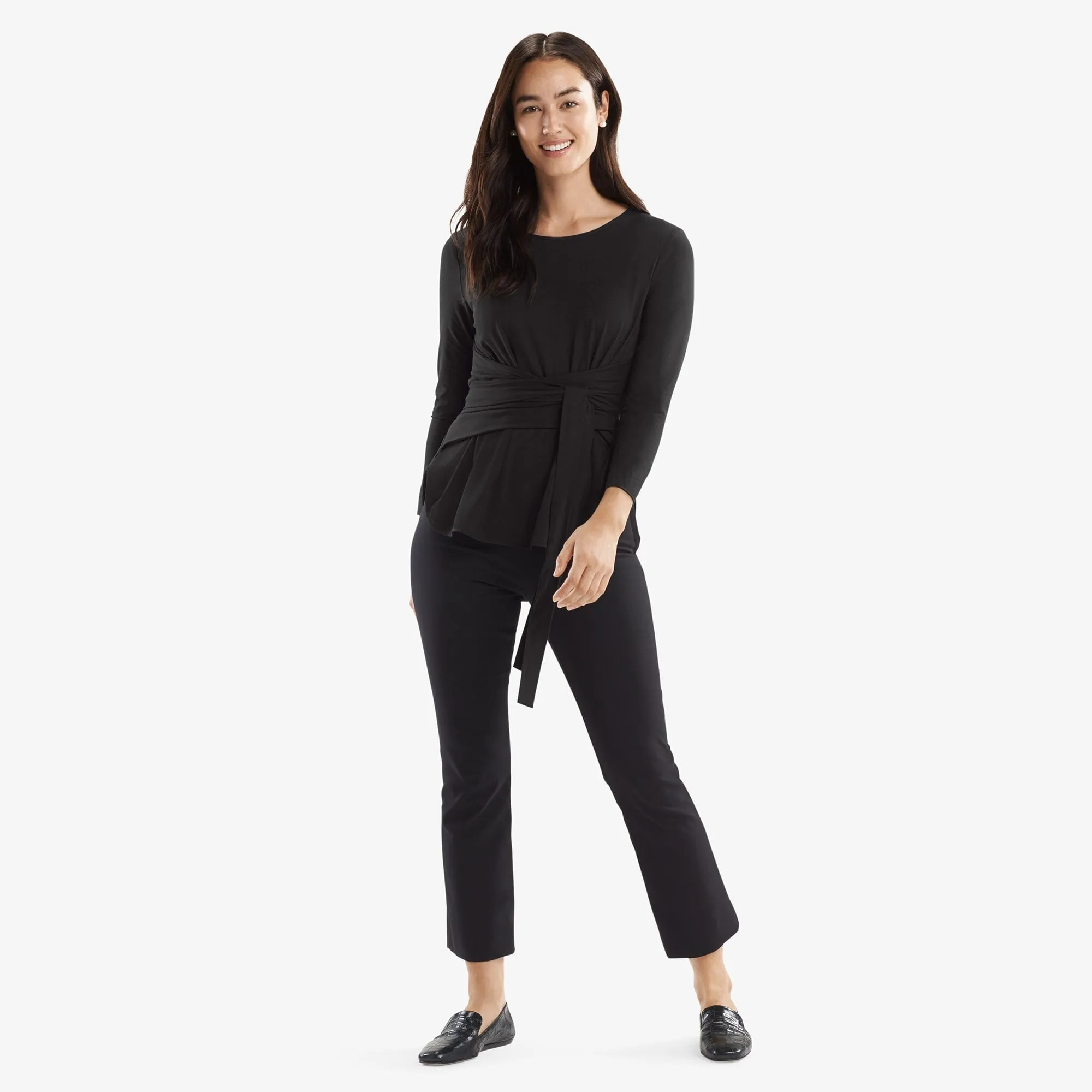 Walker Top - Knit Crepe :: Black