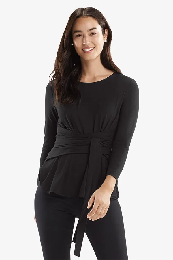 Walker Top - Knit Crepe :: Black