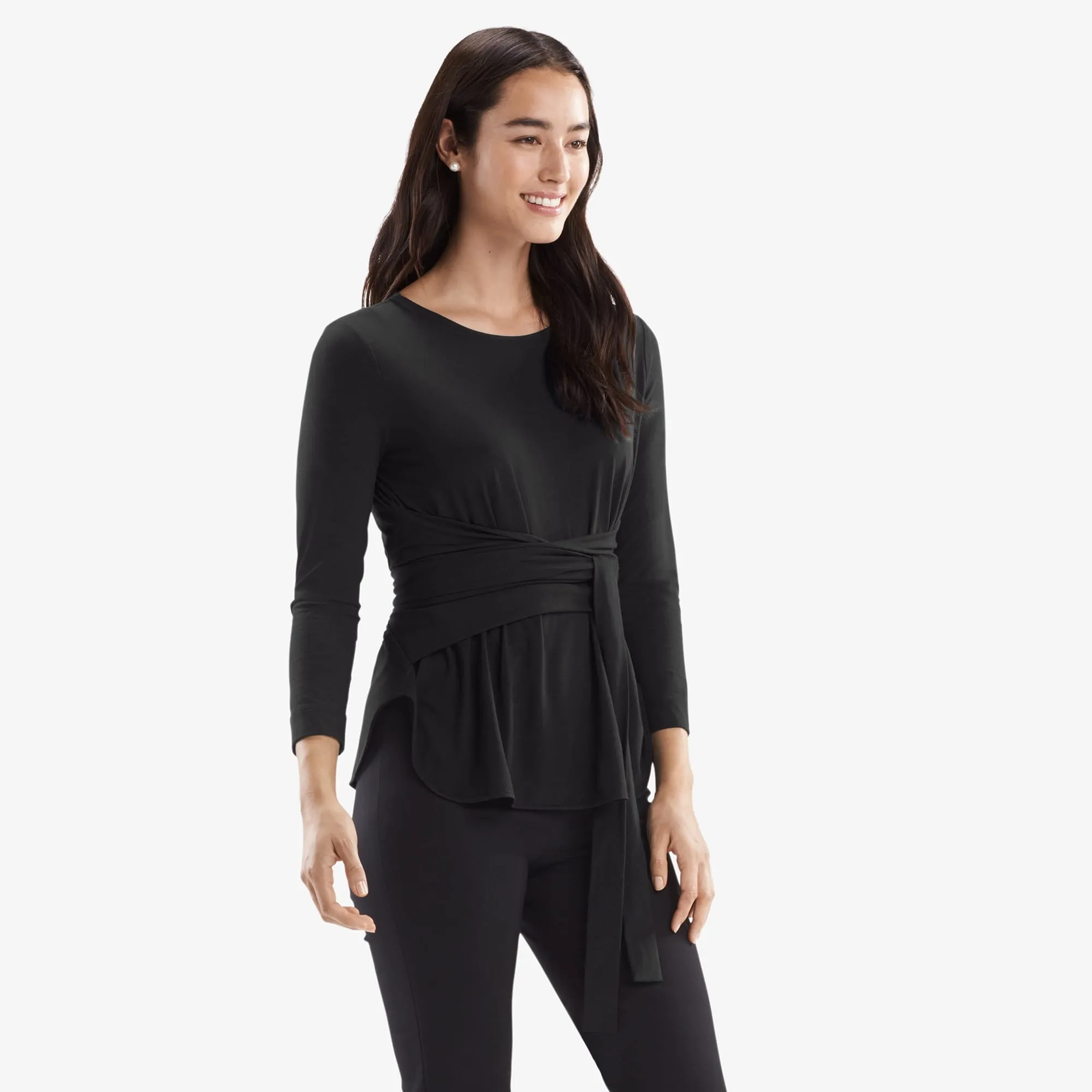 Walker Top - Knit Crepe :: Black