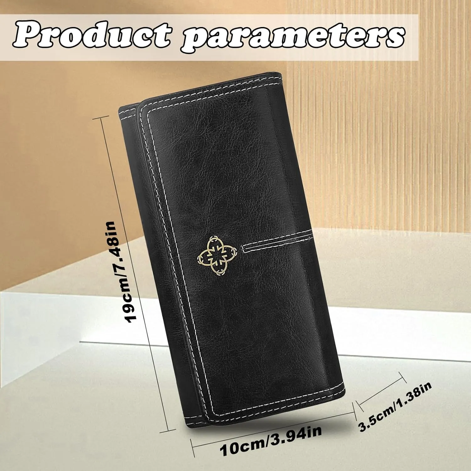 Wallets for Women, Long Leather Credit Card Holder Large Capacity Womens Wallet with Flower Snap Multi Card Slots