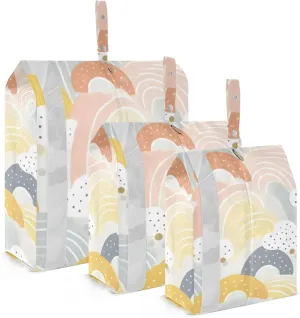 Watercolor Clouds Rainbows Packing Cubes for Suitcases 3 Set Compression Lightweight Luggage Packing Organizers for Carry on Suitcase Travel Accessories Luggage Organizer Bags Set