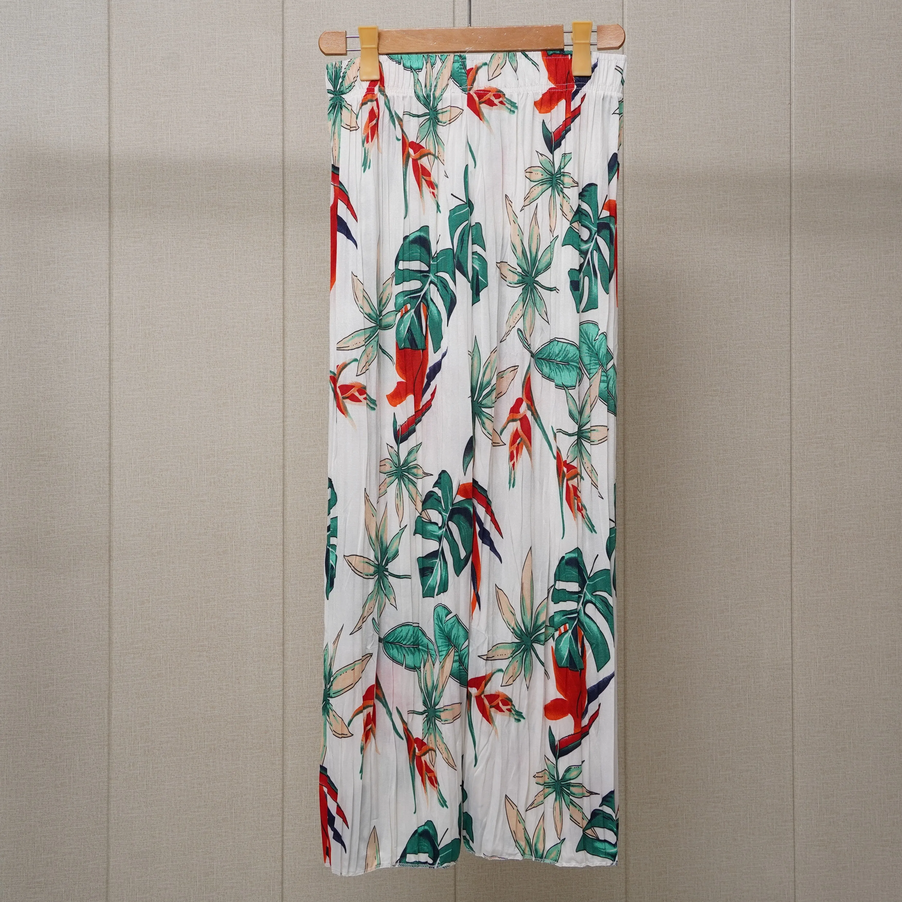 White Printed Linen Palazzo (PL003)