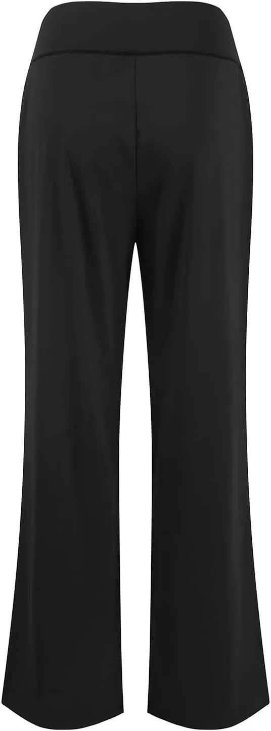 Wide Leg Yoga Pants for Women Crossover High Waisted Athletic Pants with Pockets Casual Comfy Lounge Pants
