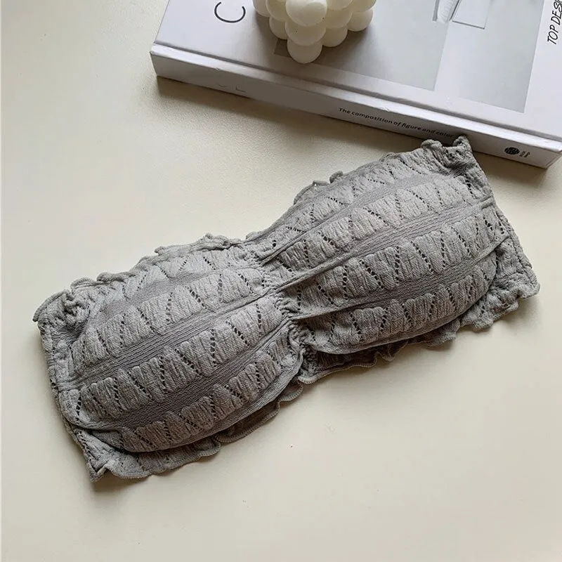 Women Strapless Seamless Underwear Backless Push Up Bralette SK_03