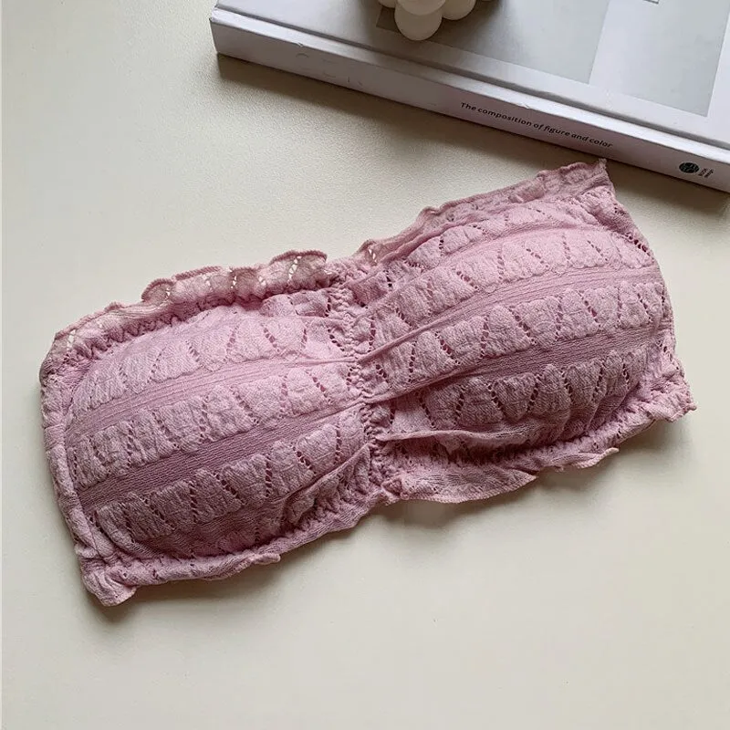 Women Strapless Seamless Underwear Backless Push Up Bralette SK_03