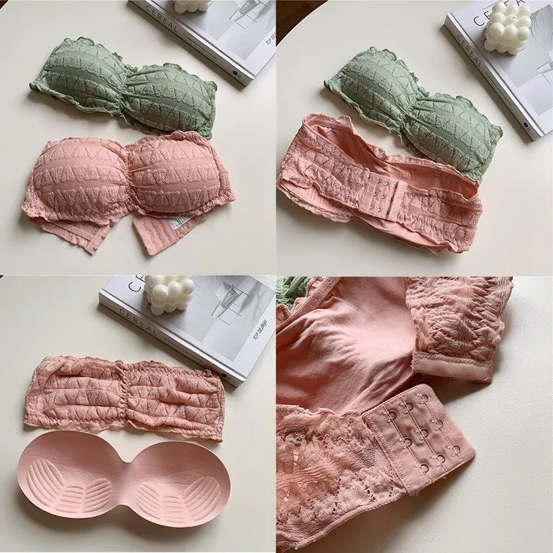 Women Strapless Seamless Underwear Backless Push Up Bralette SK_03