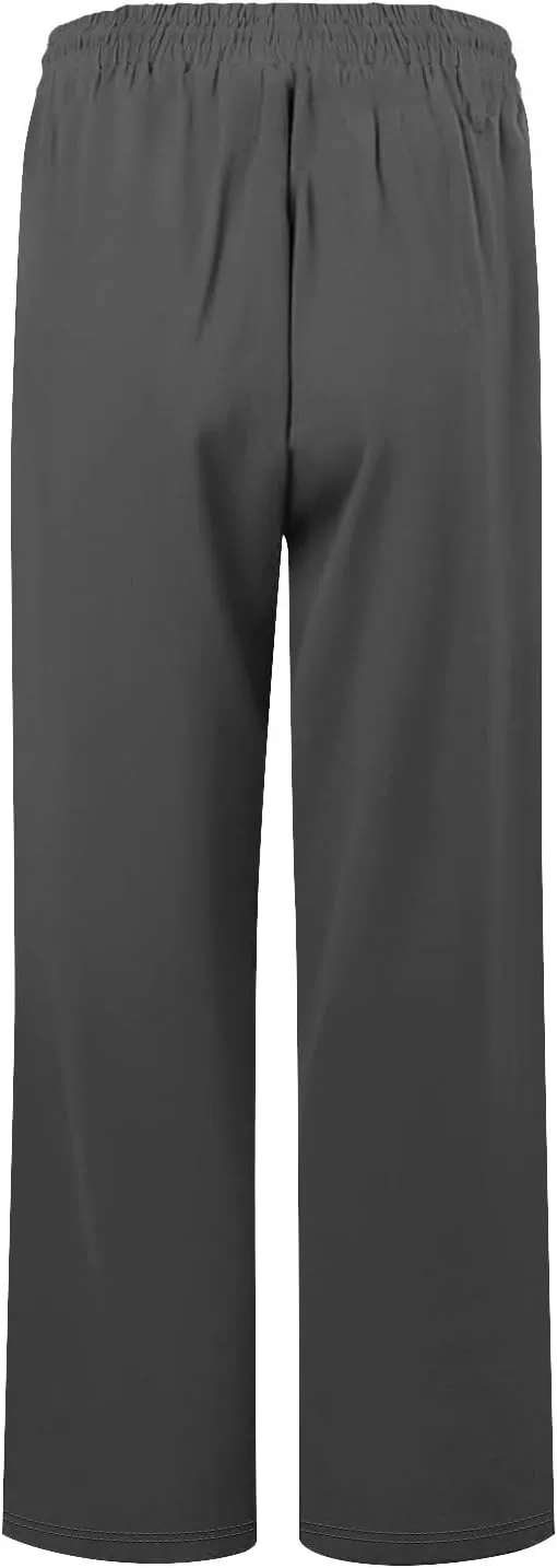 Womens Capris for Summer Cotton Linen Pants Casual 2025 Loose Comfy Trendy Elastic Waist Cropped Trouser Plus Size