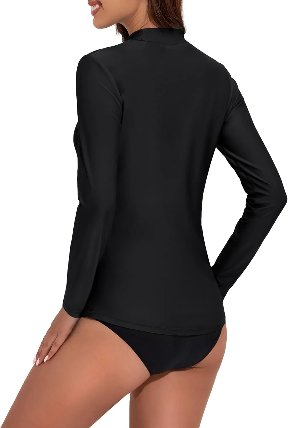 Women's Gradient Rash Guard UPF 50  Long Sleeve Swim Shirts UV Sun Protection Quick Dry Printed Surfing Top
