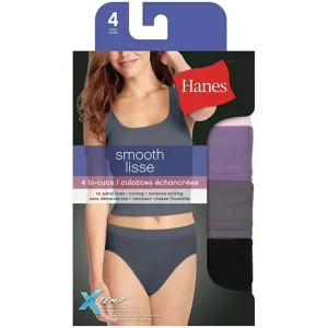 Women's Hanes High-Cut Briefs (4 Pack)