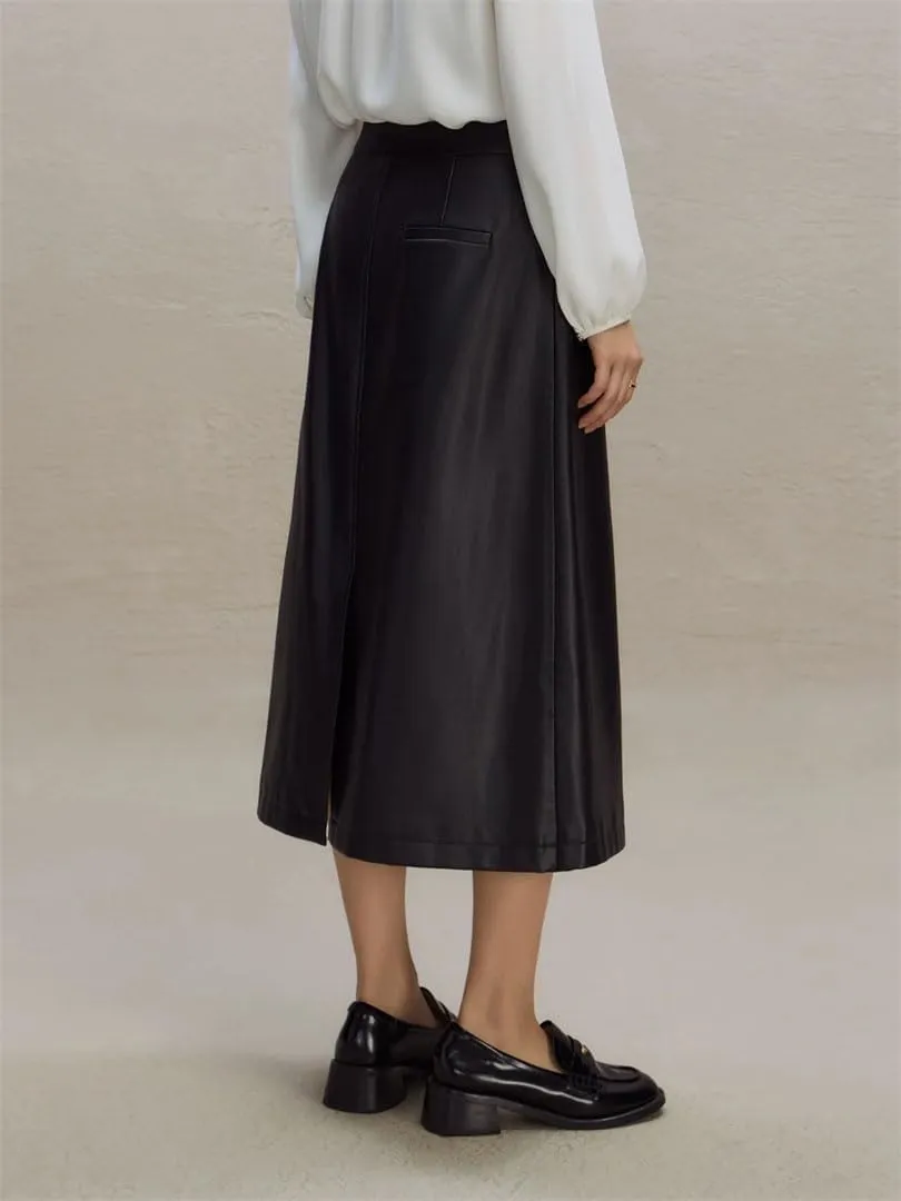 Women's Small Size Maxi Skirt High Waist Office A-Line Midi Skirt