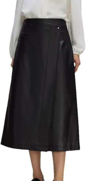 Women's Small Size Maxi Skirt High Waist Office A-Line Midi Skirt