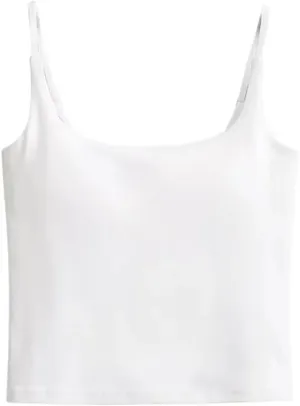 Women's Square Neck Camisole Tank Top Summer Slim Fit Casual Solid Color Camisole