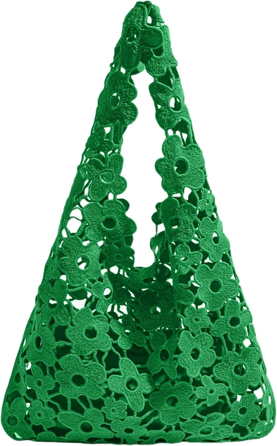 Women's Tote Bag, Hollow Out Beach Tote Bag Cute Aesthetic Hobo Bag Flower Pattern Shoulder Bag Beach Bag for Women