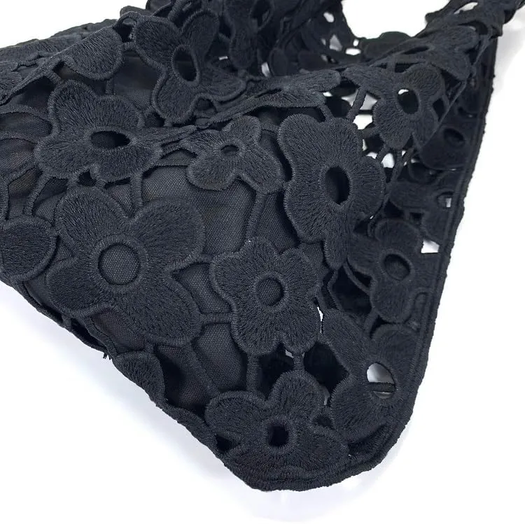 Women's Tote Bag, Hollow Out Beach Tote Bag Cute Aesthetic Hobo Bag Flower Pattern Shoulder Bag Beach Bag for Women