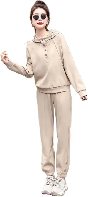 Women's Tracksuit Fall Slim Harem Pants Sportswear 2 Piece Set