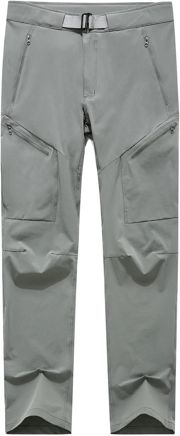 Workout Pants for Men Casual Waistband Skinny-Fit Stretch Quick Drying Hiking Trousers Outdoor Fashion Sweatpants
