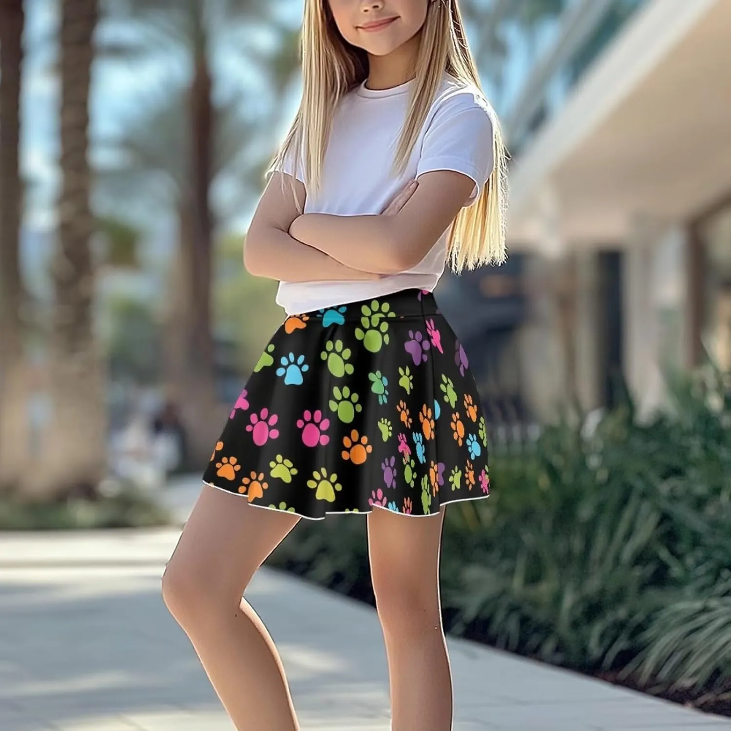 Xpyiqun Tennis Skirt for Girls 5-14 High Waist Pleated Athletic Skorts Summer Quick Dry Kids School Outfits
