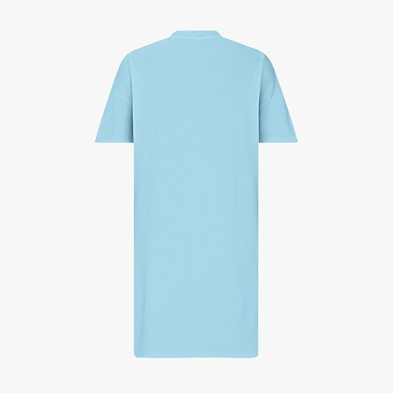 XUNRYAN Summer Womens Tshirt Dresses Plus Size Ladies Midi Dress Short Sleeve Knee Length V-Neck Casual Beach Sundress