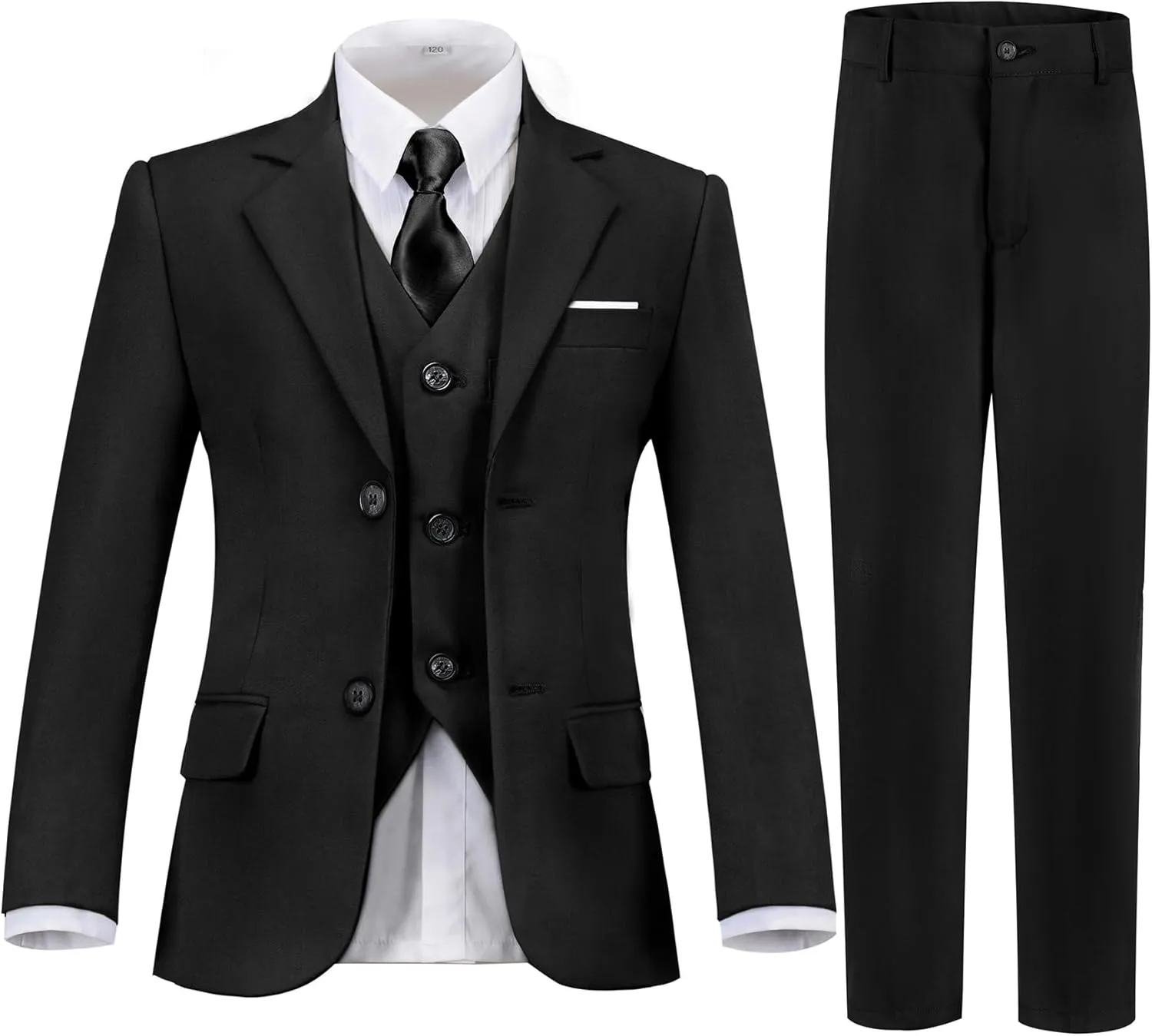 Yanlu Boys Suits Set Vest Pants Dress Shirt and Tie for Toddler Kids Formal Dresswear