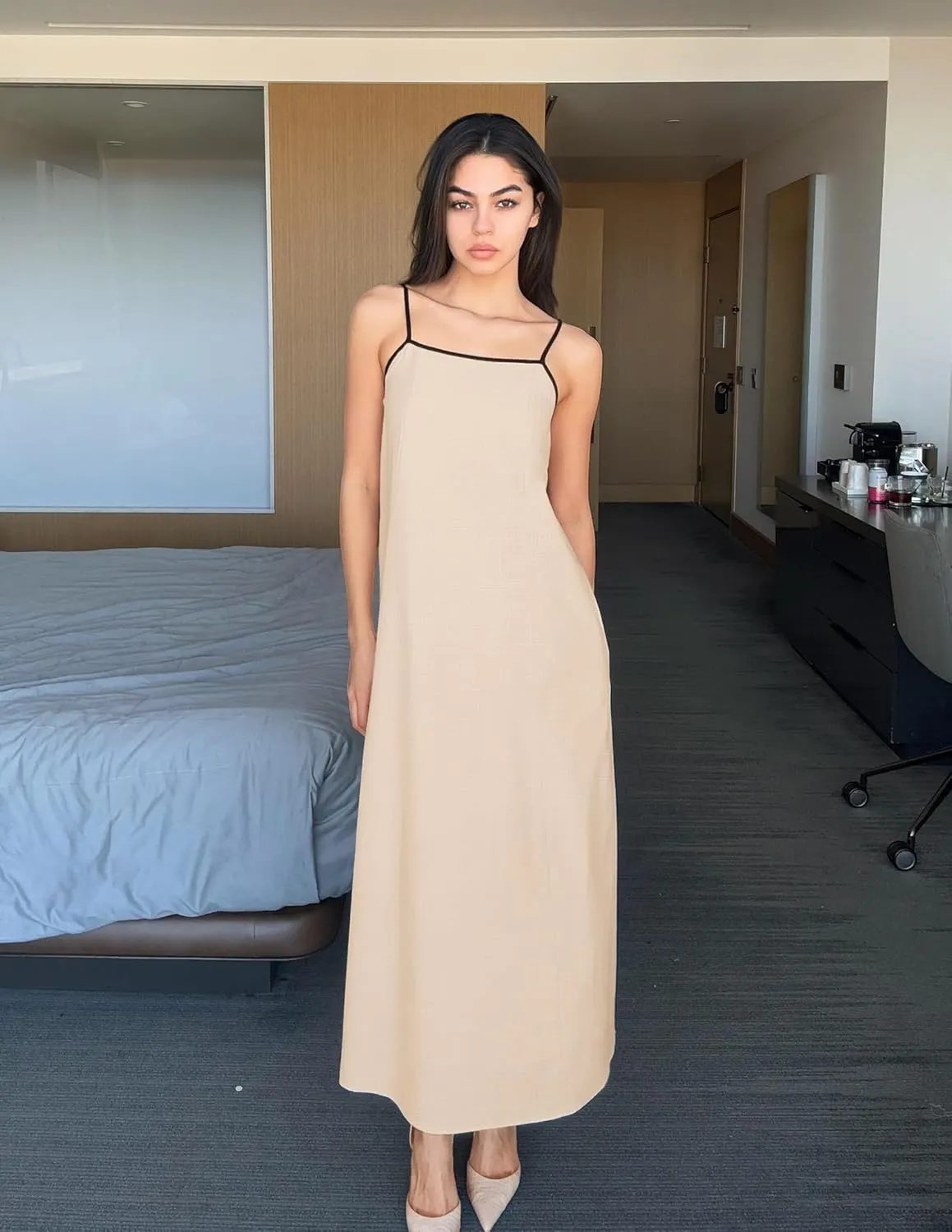 ZESICA Women's 2025 Summer Boho Sleeveless Maxi Dress Spaghetti Straps Casual Flowy A Line Beach Party Long Dresses