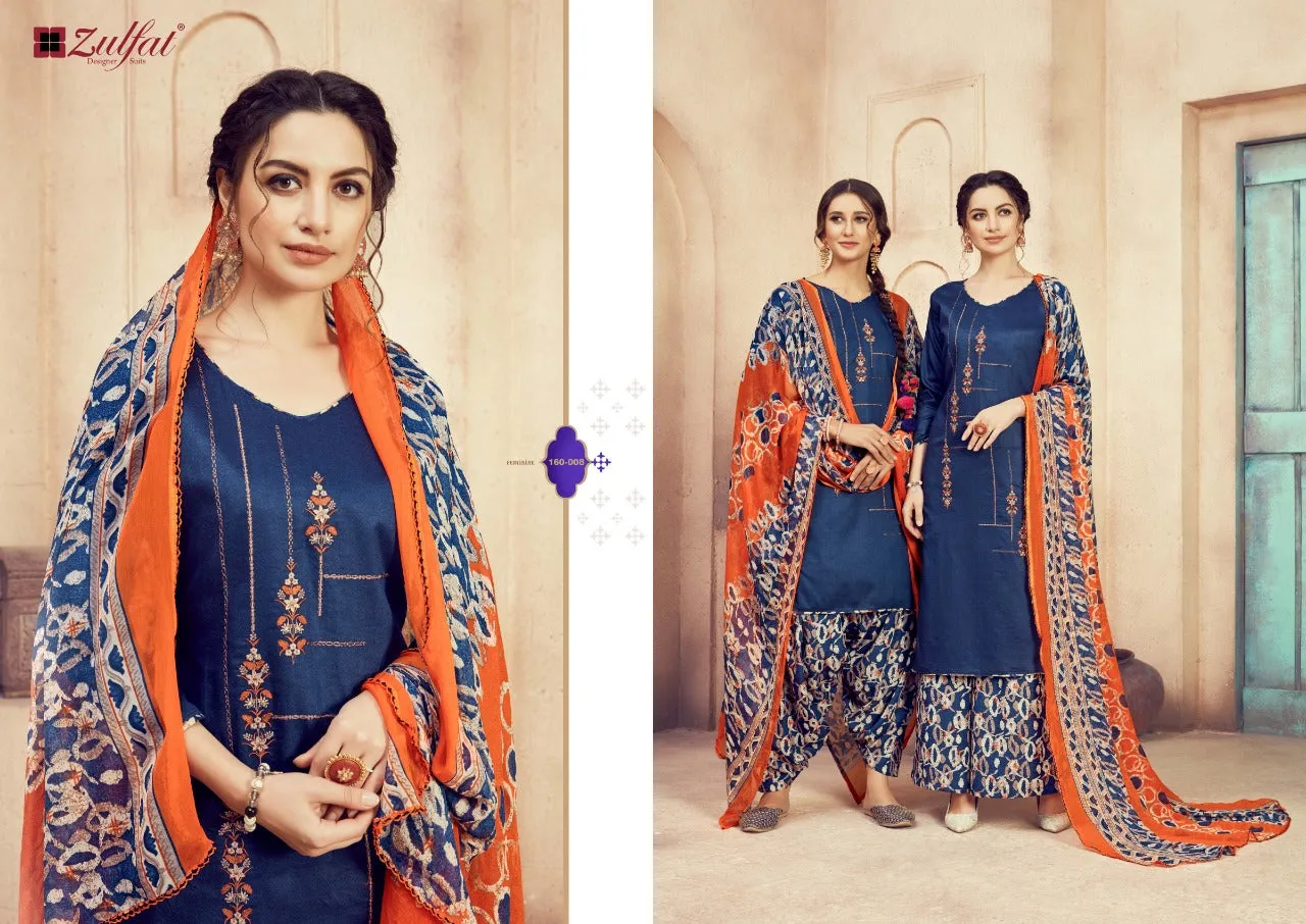 ZULFAT DESIGNER STUDIO JASHN-E-PATIALA JAM COTTON PRINT PATIYALA SUIT