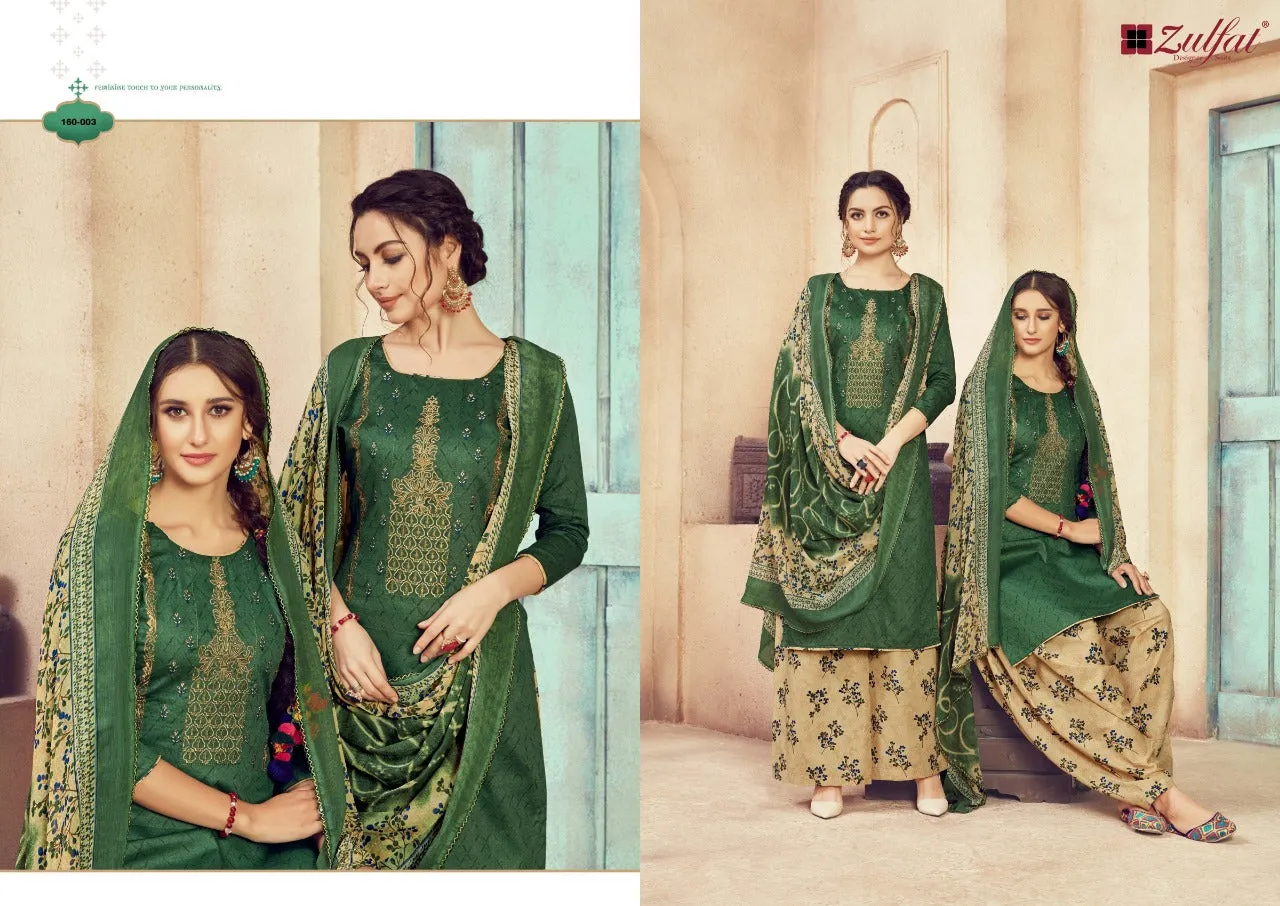ZULFAT DESIGNER STUDIO JASHN-E-PATIALA JAM COTTON PRINT PATIYALA SUIT
